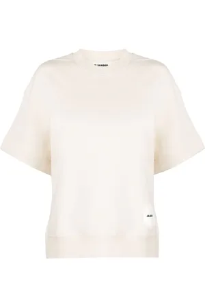 Jil Sander Kortærmet T-shirt med logomærke