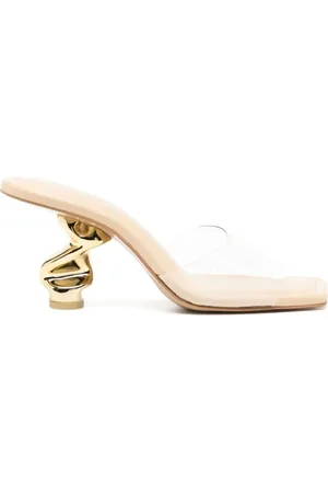 Cult Gaia Scrunch 76mm mules med skulptureret hæl