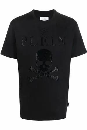 Philipp Plein T-shirt med krystaludsmykning