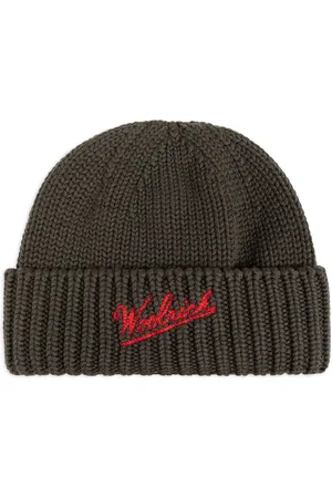 Woolrich Intarsiastrikket hue med logo