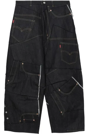JUNYA WATANABE Jeans med brede ben og patchwork