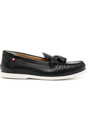 Bally Loafers i læder med kvastdetalje