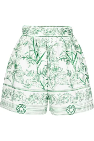 Elie saab Højtaljede shorts med blomstertryk