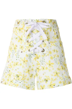 Isolda Shorts med snørelukning og blomstret tryk
