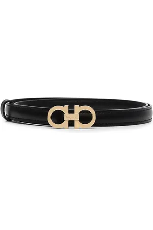 Salvatore Ferragamo Læderbælte med logoplade