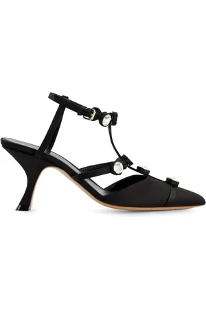 Giambattista Valli 75mm pumps i satin med krystaludsmykning