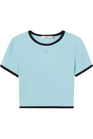 B+AB Cropped top med krystaludsmykning