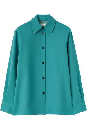 Jil Sander Uldskjorte med spids krave