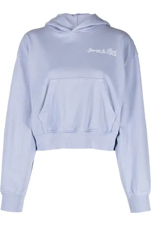 Sporty & Rich Cropped hættetrøje med logotryk