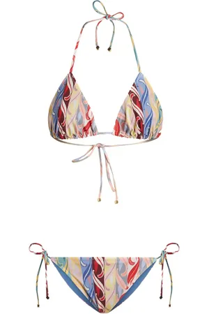 Etro Bikini med halterneck og grafisk tryk