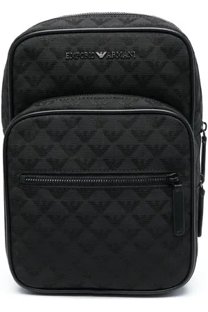 Emporio Armani Rygsæk i jacquard med monogram og logobogstaver