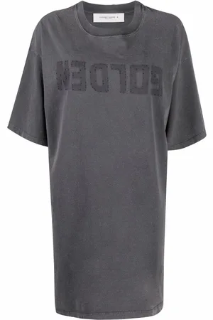 Golden Goose Kortærmet T-shirt-kjole med logotryk
