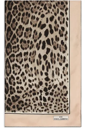 Dolce & Gabbana KIM DOLCE&GABBANA tørklæde i twill med leopardtryk