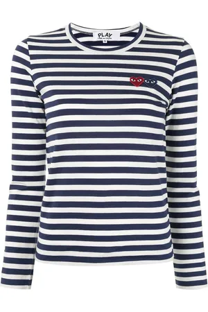 Comme des Garçons Top med logo og striber