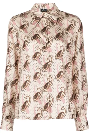 Etro Silkeskjorte med paisleytryk