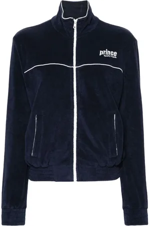 Sporty & Rich Sweatshirt med broderet logo og lynlås