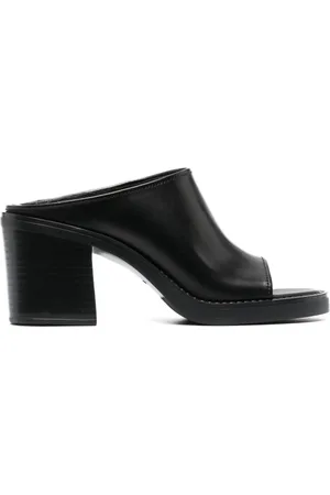 Miu Miu Mules i læder med åben tå