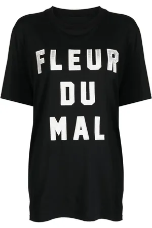 FLEUR DU MAL Jersey-T-shirt med broderet logo