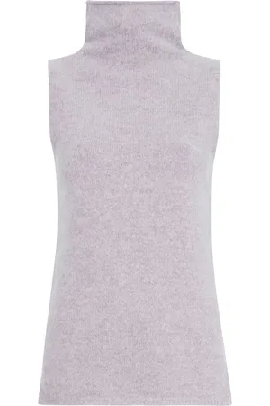 Proenza Schouler Strikket Lily top med rullekrave