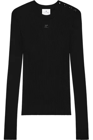 Courrèges Ribbet trøje med broderet logo