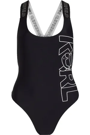 Karl Lagerfeld Ikon badedragt med logotryk