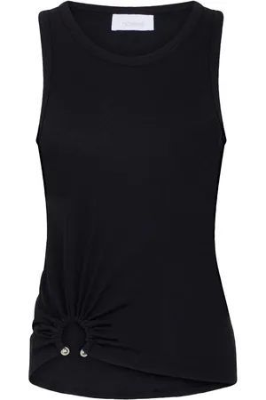 Paco rabanne Asymmetrisk tanktop med samledetalje