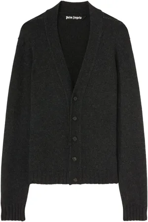 Palm Angels Intarsia-cardigan med logo