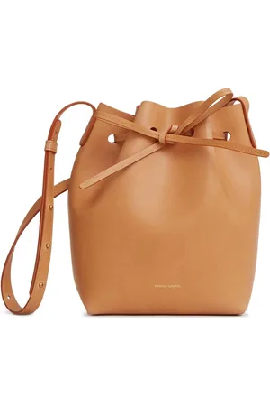 Mansur Gavriel Lille bucket-taske i læder
