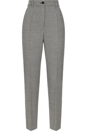 Dolce & Gabbana Uldbukser med houndstooth-tryk