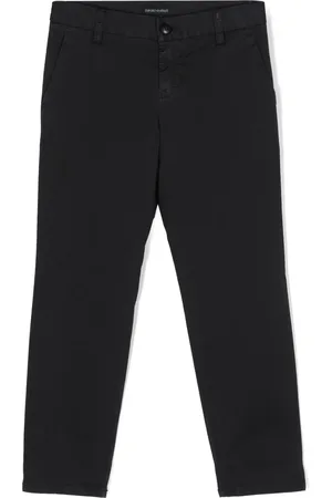 Emporio Armani Eagle bukser med lige ben og logoplade