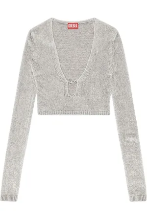 Diesel Cropped M-Cherry chenille-top