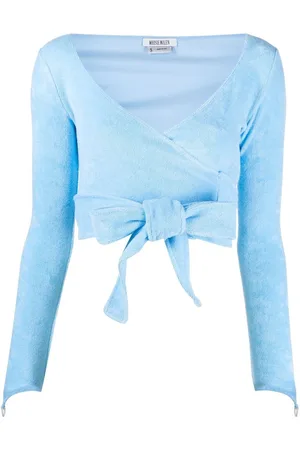 Maisie Wilen Strikket cropped slå om-top