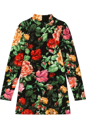 Dolce & Gabbana Blomstret interlock-kjole