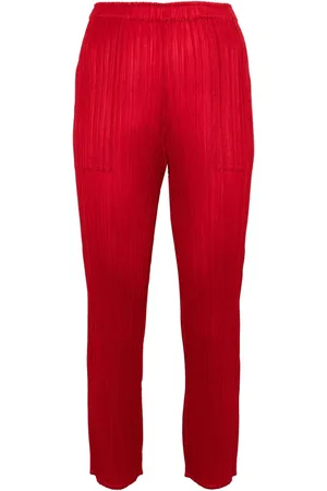 PLEATS PLEASE ISSEY MIYAKE Cropped bukser med plisseret effekt