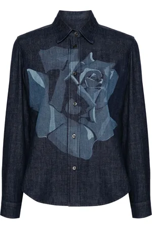 Kenzo Denimskjorte med rosetryk