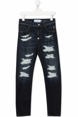 Philipp Plein Jeans med smal pasform og slitageeffekt