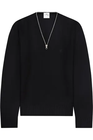 Courrèges Sweater i uld med lynlåsdetalje