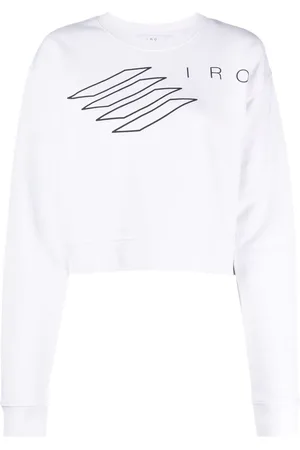 IRO Cropped sweatshirt med logotryk