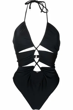 Noire Swimwear Badedragt med halterneck og udskæringsdetalje