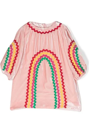 Stella McCartney Fløjlskjole med regnbuefarvet bånd