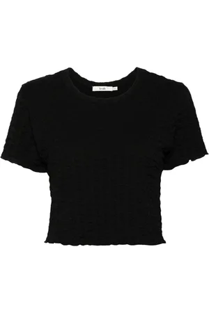 B+AB Tekstureret cropped top