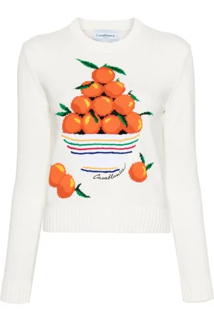 Casablanca Intarsia-strikket trøje med mønster