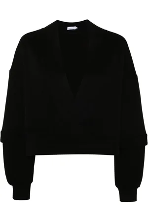 Ioana Ciolacu Sweatshirt i bomuldsblanding med V-hals
