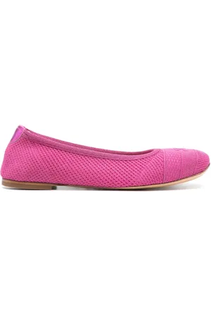 Casadei Strikkede ballerinaer med lurex-detalje