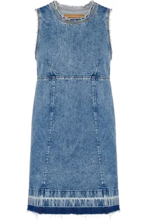 Moschino Kort denimkjole med applikation