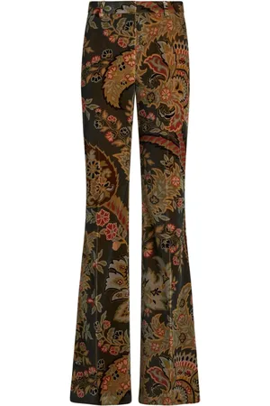 Etro Paisley-mønstrede bukser i velour