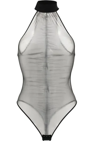 MAISON CLOSE Gennemsigtig bodystocking med ruche