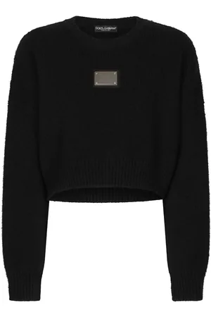 Dolce & Gabbana Cropped trøje med logoplade