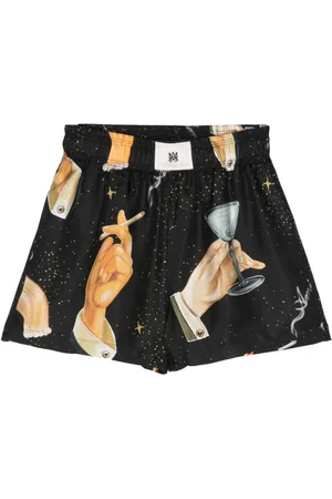 AMIRI Champagne shorts i silke