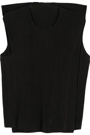 Issey Miyake Rectangle top med plisseret effekt